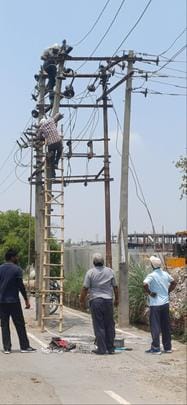 The electricity corporation's poles are unable to withstand the storm, feeders are getting stalled