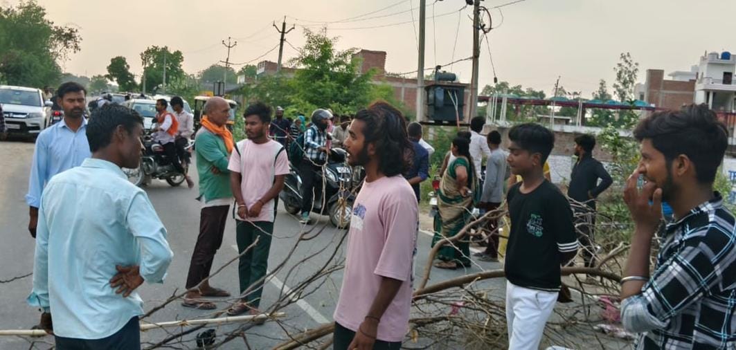 Two buffaloes died due to electric shock, angry people blocked the road
