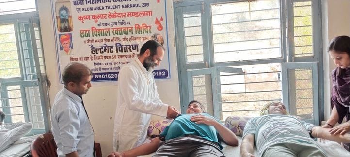 60 people donated blood in Mandalana village