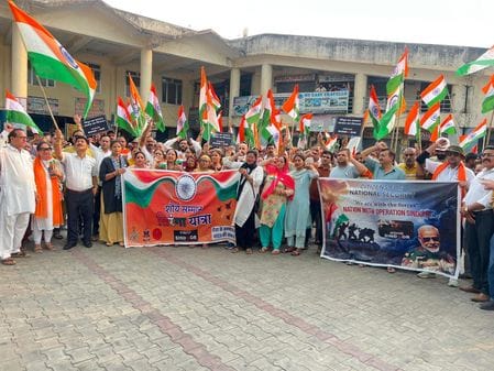 The entire Gagret resonated with the slogan of Bharat Mata Ki Jai