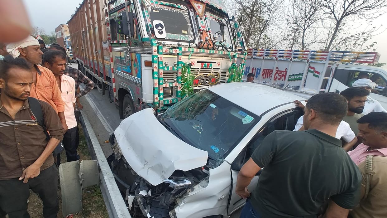 Attempt to run over family in car with truck