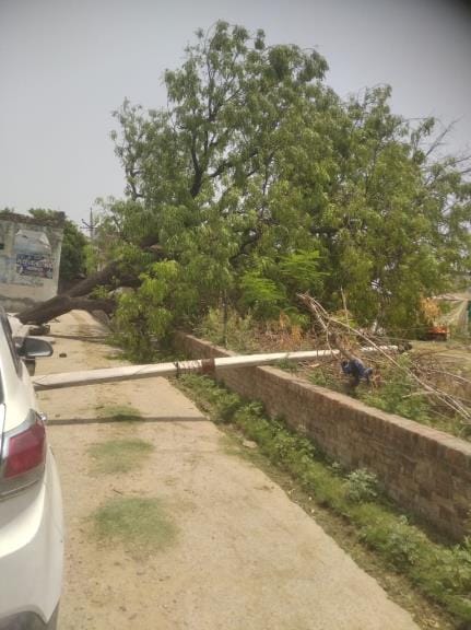 Storm broke poles in many places, power crisis
