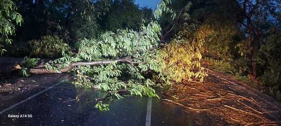 Due to the storm, electricity was cut off for 15 hours