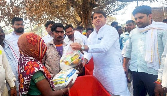 Food was given to the fire victims, treatment was provided to burnt animals