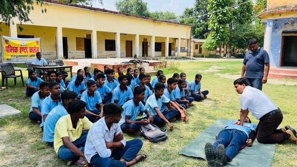 NCC cadets were given information about CPR in summer camp