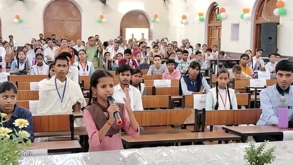 Self-confident students recited verses from the Gita