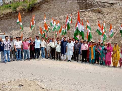 Tricolor bravery honor march taken out in Tauni Devi