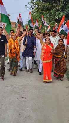 BJP workers took out Tiranga Shaurya Yatra