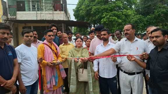 Chairperson inaugurated the drain construction project worth 1.5 crores