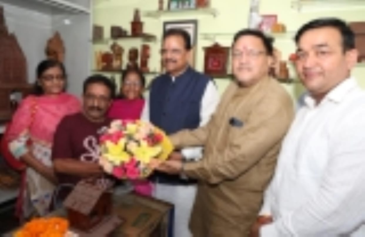 Officers and BJP staff reached Jeevan Chandra's house