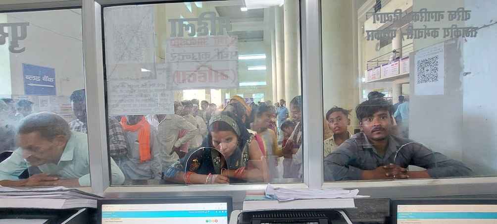 When OPD opened on Monday, a crowd of patients gathered