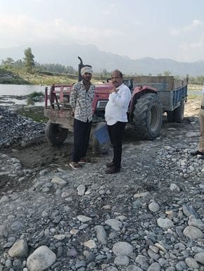 tractor found in illegale minning