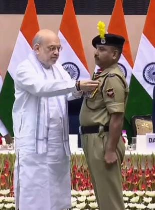 People. happy. Digambar Singh. Ramnagar gets police medal.