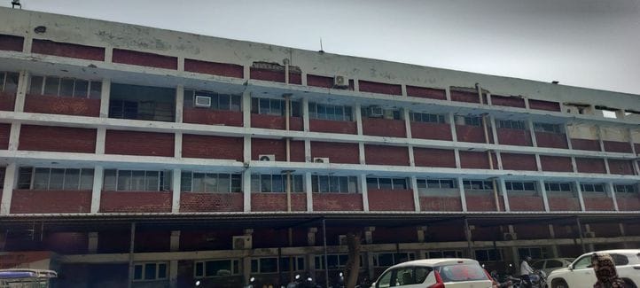 The building of the civil hospital constructed at a cost of crores of rupees is falling apart due to dampness