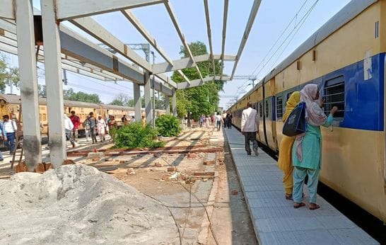 Platform wall collapses at railway junction, tracks disrupted