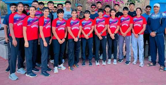 26 players from the state left for the 26th Sub Junior Rowing National Games organized in Hyderabad