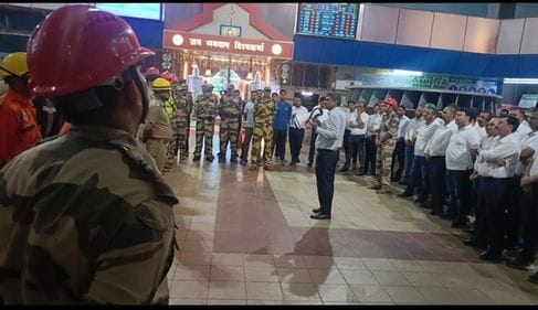 Security teams, administration and project officials conducted a rehearsal at the power house