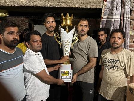 The final of the night cricket tournament ended in a draw due to rain