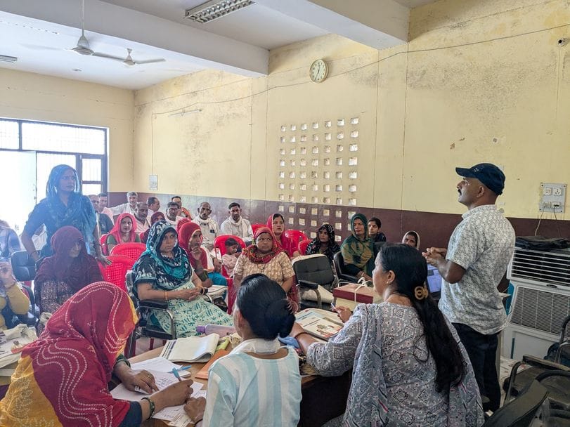 Panchs were given information about rights, duties and Panchayati Raj system