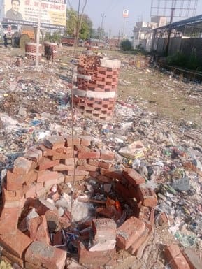 Plants planted along the main road were destroyed