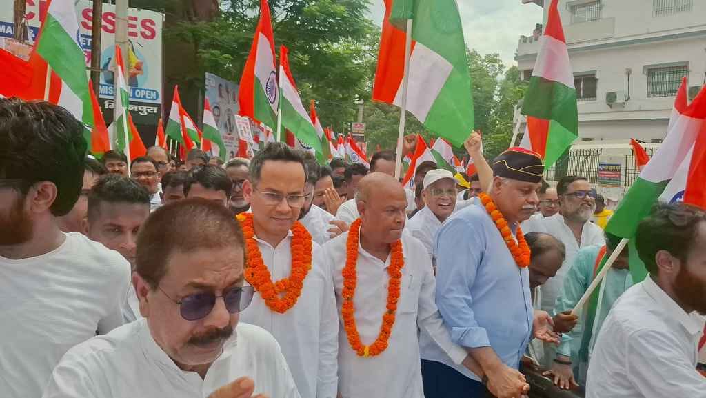Muzaffarpur Bihar news :congress party jai hind yatra for indian army decication for country