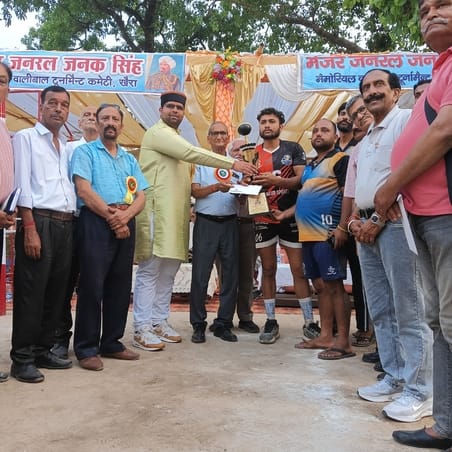 Vodha won volleyball trophy by defeating Shimla 3-1