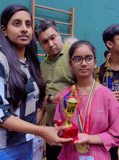 Dhwani got fifth place in Delhi International Chess Championship