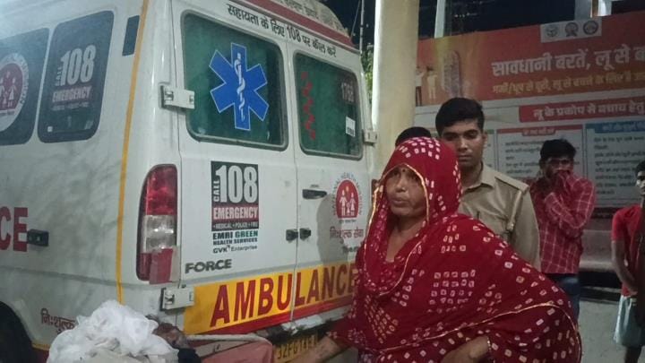 The body of an elderly woman was found soaked in blood
