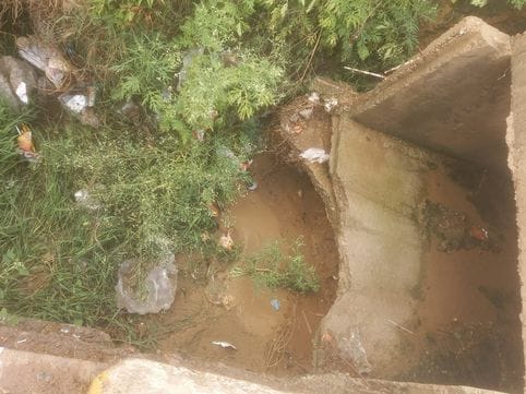 Drainage system failed on NH-352A, water filling near flyover