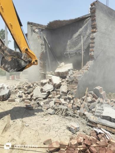 DTP's yellow paw was used on 3 illegal colonies, offices were demolished and roads were dug up