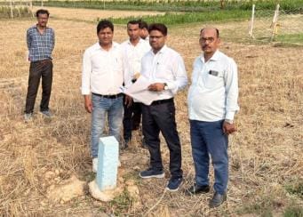 Survey for land acquisition begins, team is checking the documents