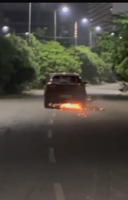 An attempt was made to crush the director of a real estate company with a car in a dispute over overtaking