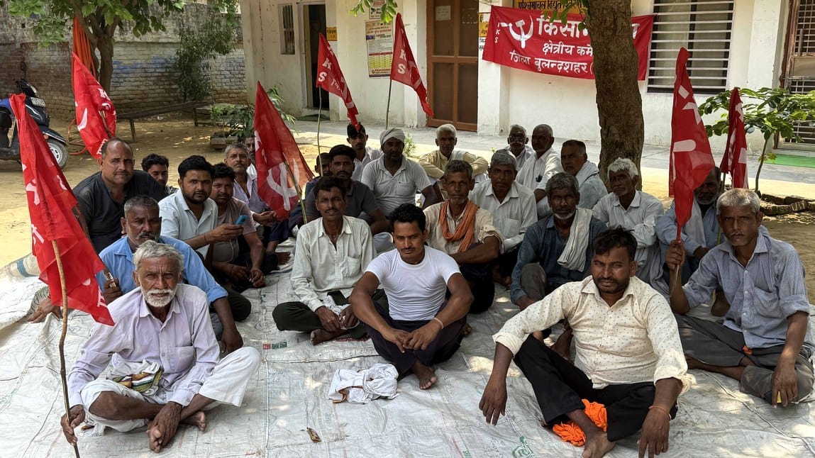 Farmers staged a sit-in protest at the power house over various problems