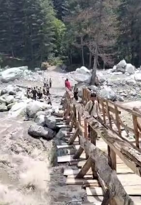 Water is being released from Pulga Dam, the culvert in Balathi village is on the verge of being washed away