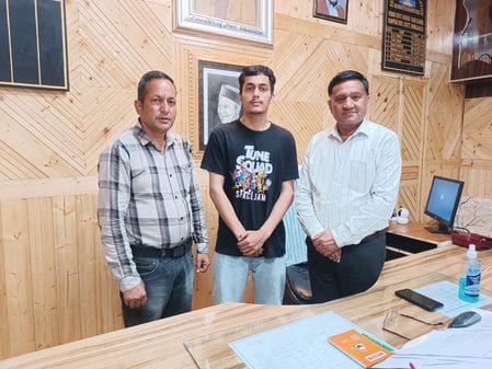 Padam Chatra School's 12th class topper Kritam was honored