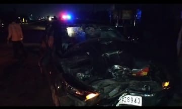 Uncontrolled car hit the bike, two died