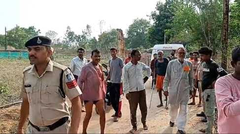Np staff arrived with JCB without any notice, man poured flammable substance on himself