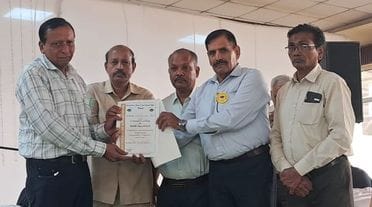 The family of Sunita Devi who donated her eyes was honored