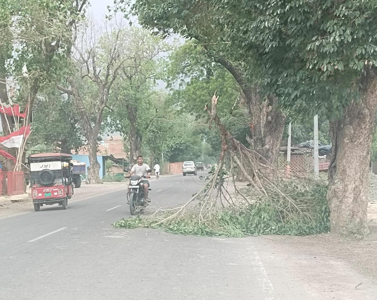 There was no relief from the rain, the storm caused power outage