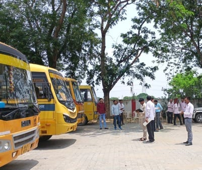 18 buses of two private schools were found unfit during the investigation