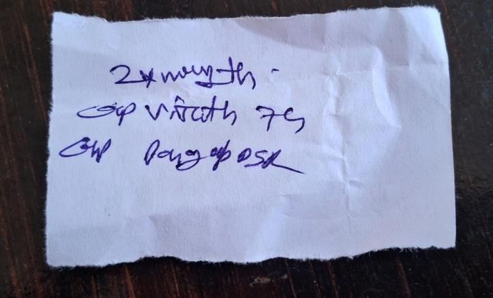 Patients coming to CHC are given slips from outside