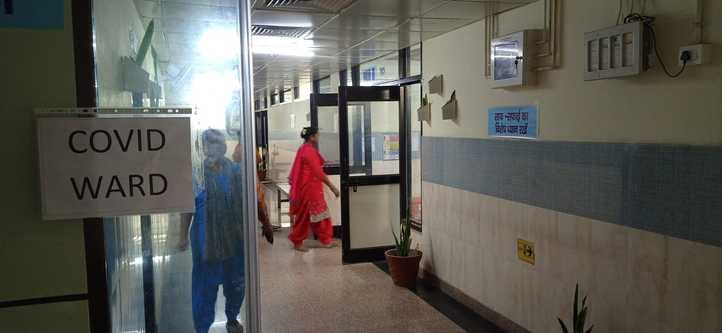 There is no arrangement for corona sampling in the district hospital, 32 beds are reserved