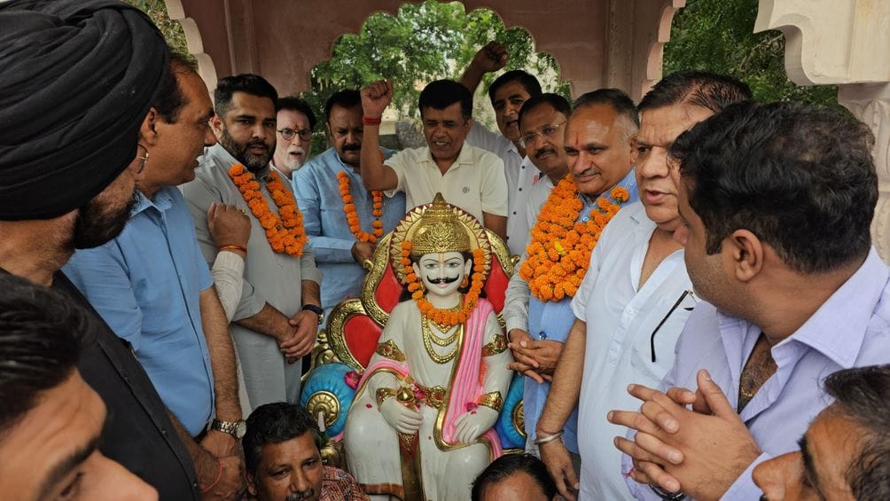 Inauguration of Maharaj Arut Chowk near Sector-27 Police Station