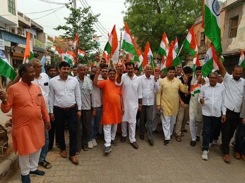 BJP workers took out a Tiranga Yatra in honour of the soldiers