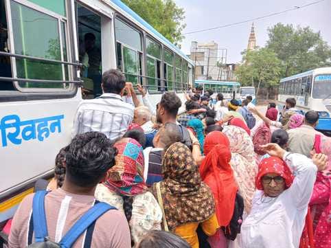 Passengers were troubled due to lack of roadways buses
