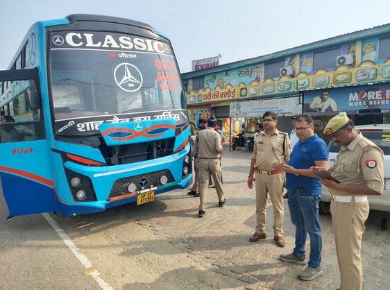 Six sleeper buses found running without following the norms, fined Rs 1.26 lakh