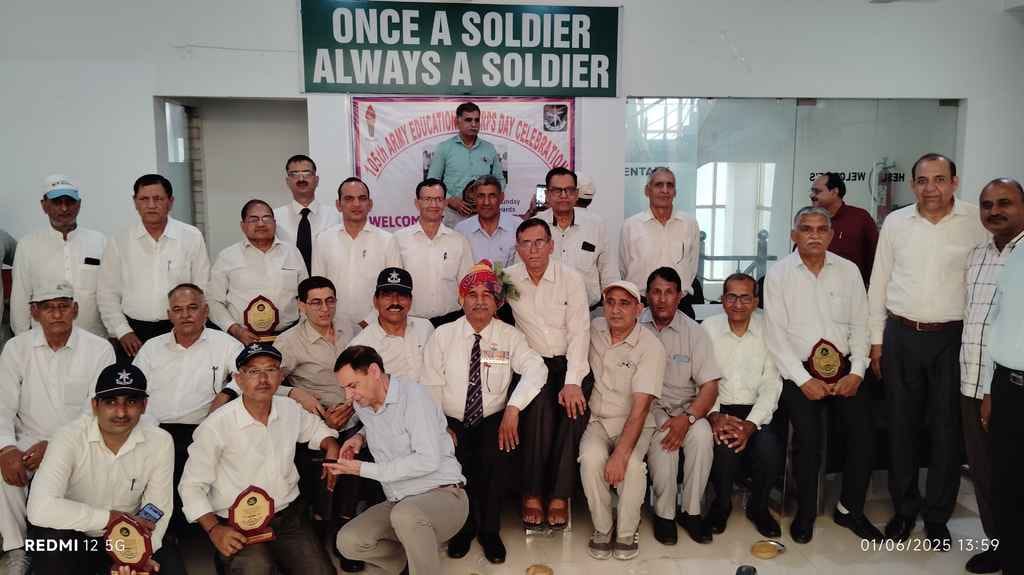 Ex-servicemen celebrate 105th Raising Day of Army Education Corps