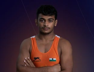Deepak Poonia of village Chhara won silver medal in wrestling competition.