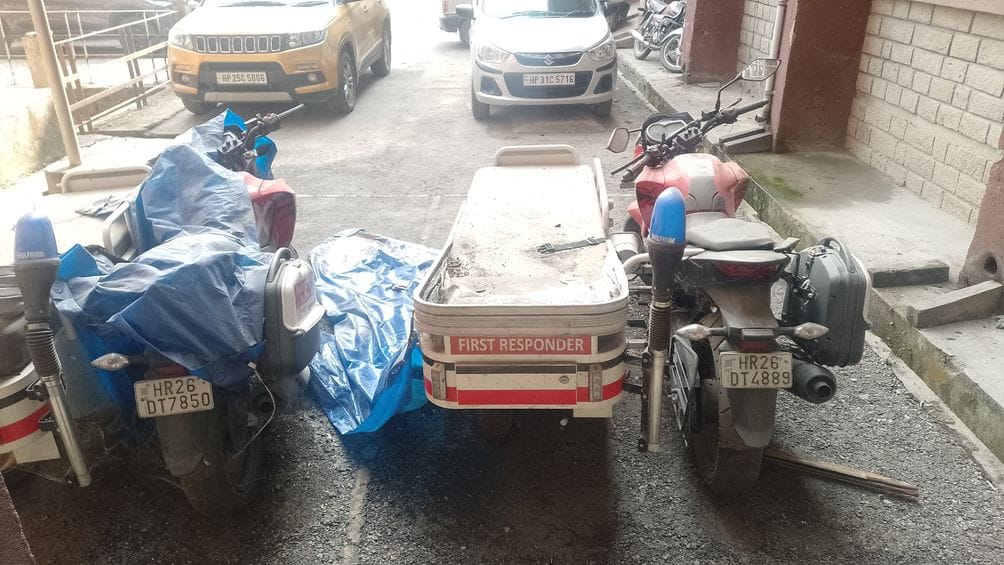 Two bike ambulances became junk while waiting for patients