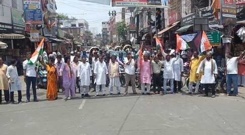 Muzaffarpur Bihar news :congres party protest demand to resignstion health minister rape incident